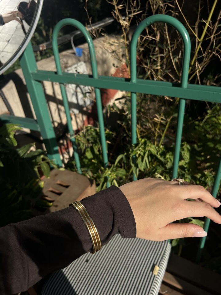 3'lü Gold İthal Çelik Bilezik