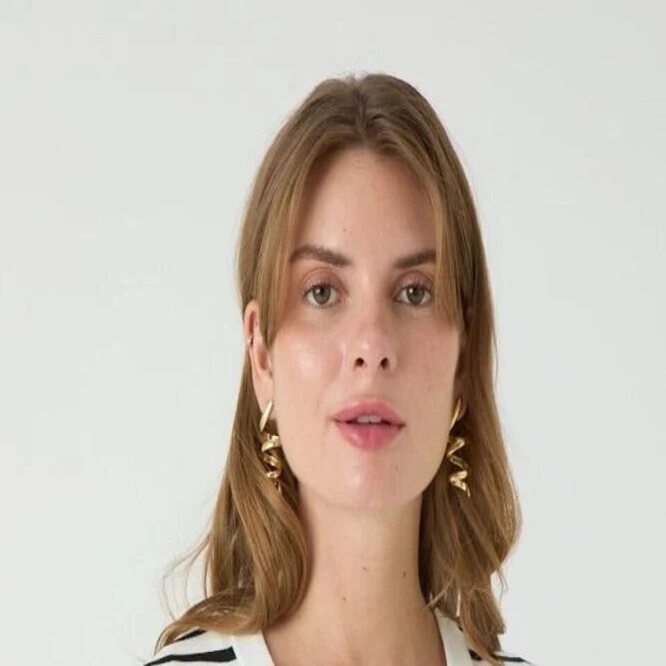 14 Ayar Sarısı Çelik Burgu Küpe