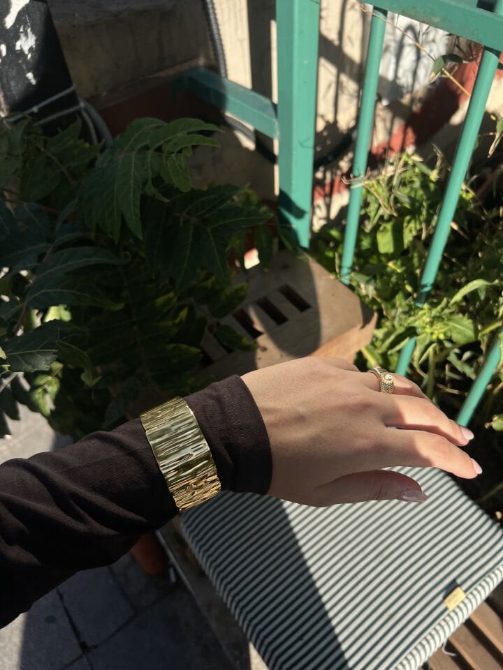 Hera Çelik Gold Kelepçe