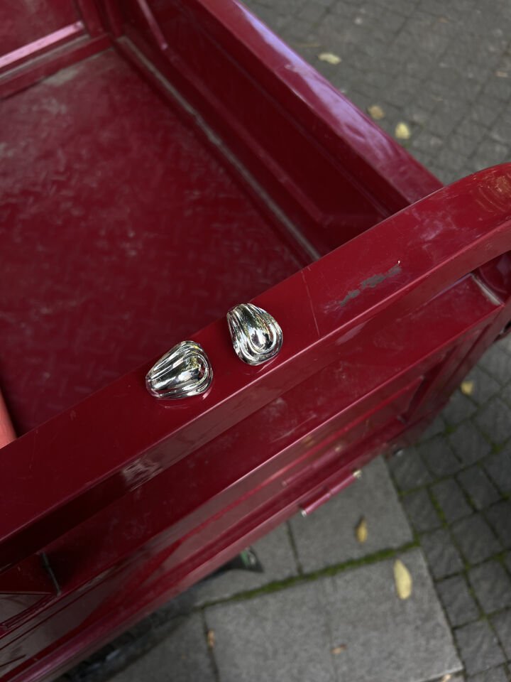 Silver Renk Çelik Midye Küpe