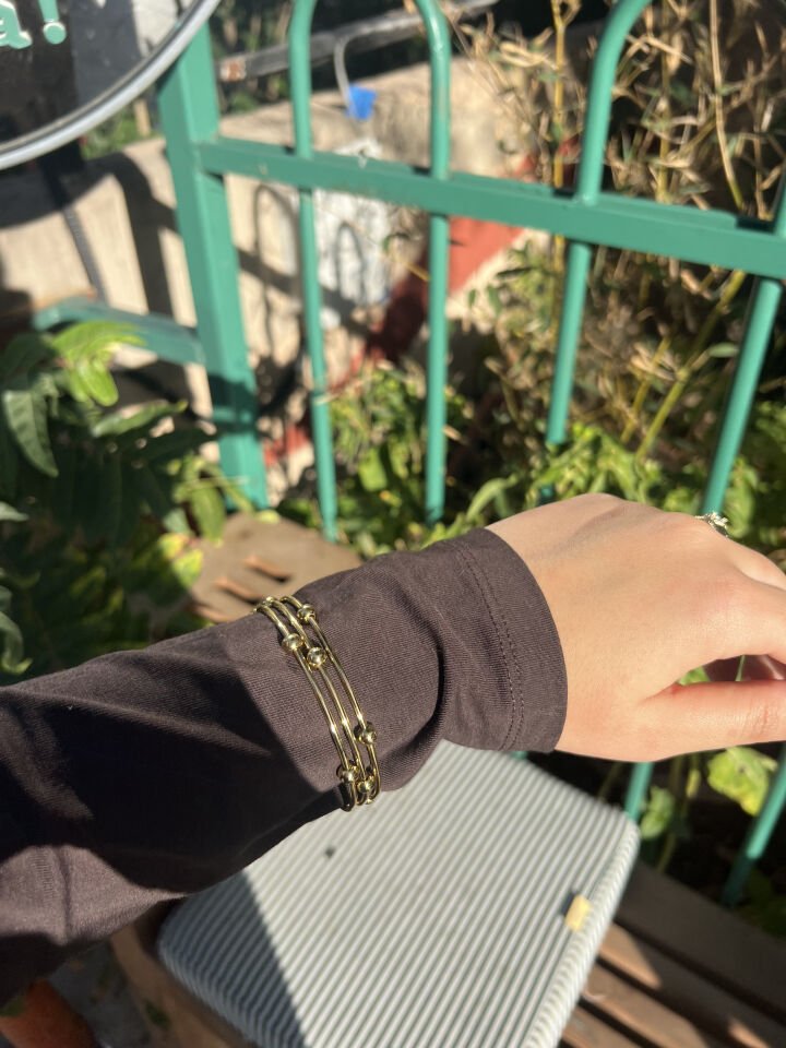 Top Detaylı 3'lü Bilezik