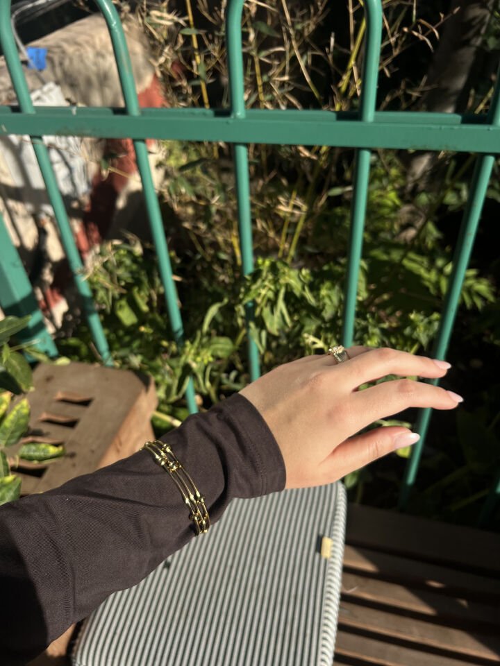 Top Detaylı 3'lü Bilezik