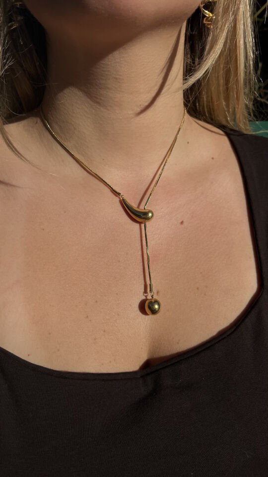 Damla Model Çelik Kolye