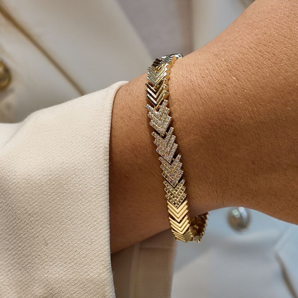 14 Ayar Altın işçiliği Başak Bileklikler