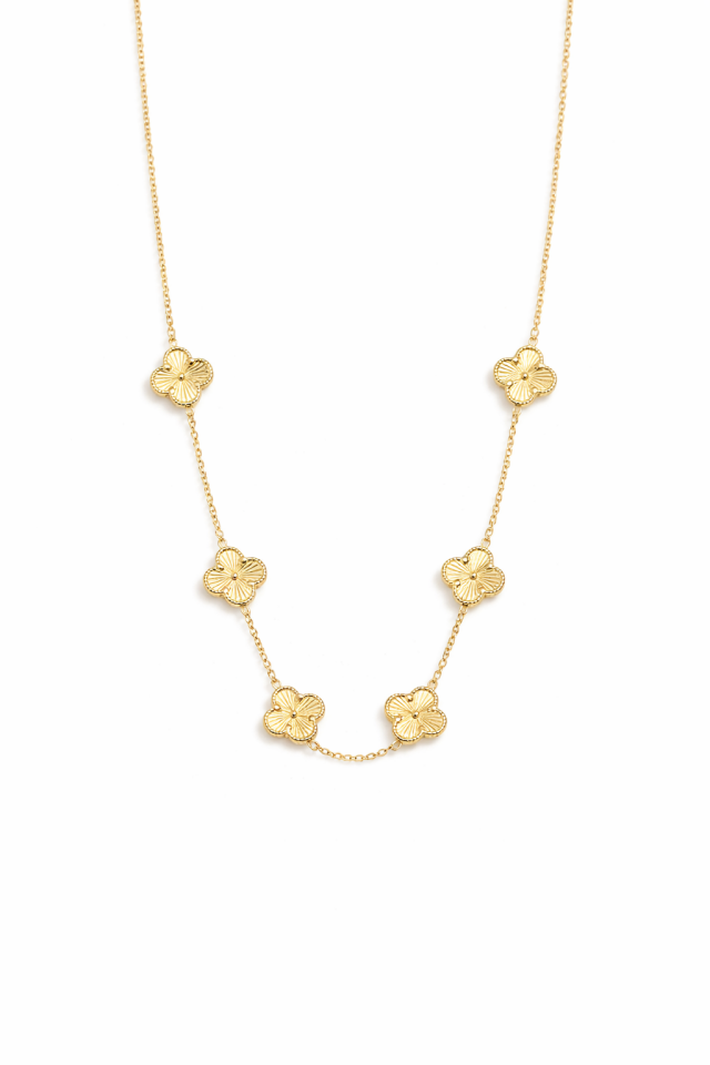 14 K Kuyumcu İşçiliği  Yonca Kolye