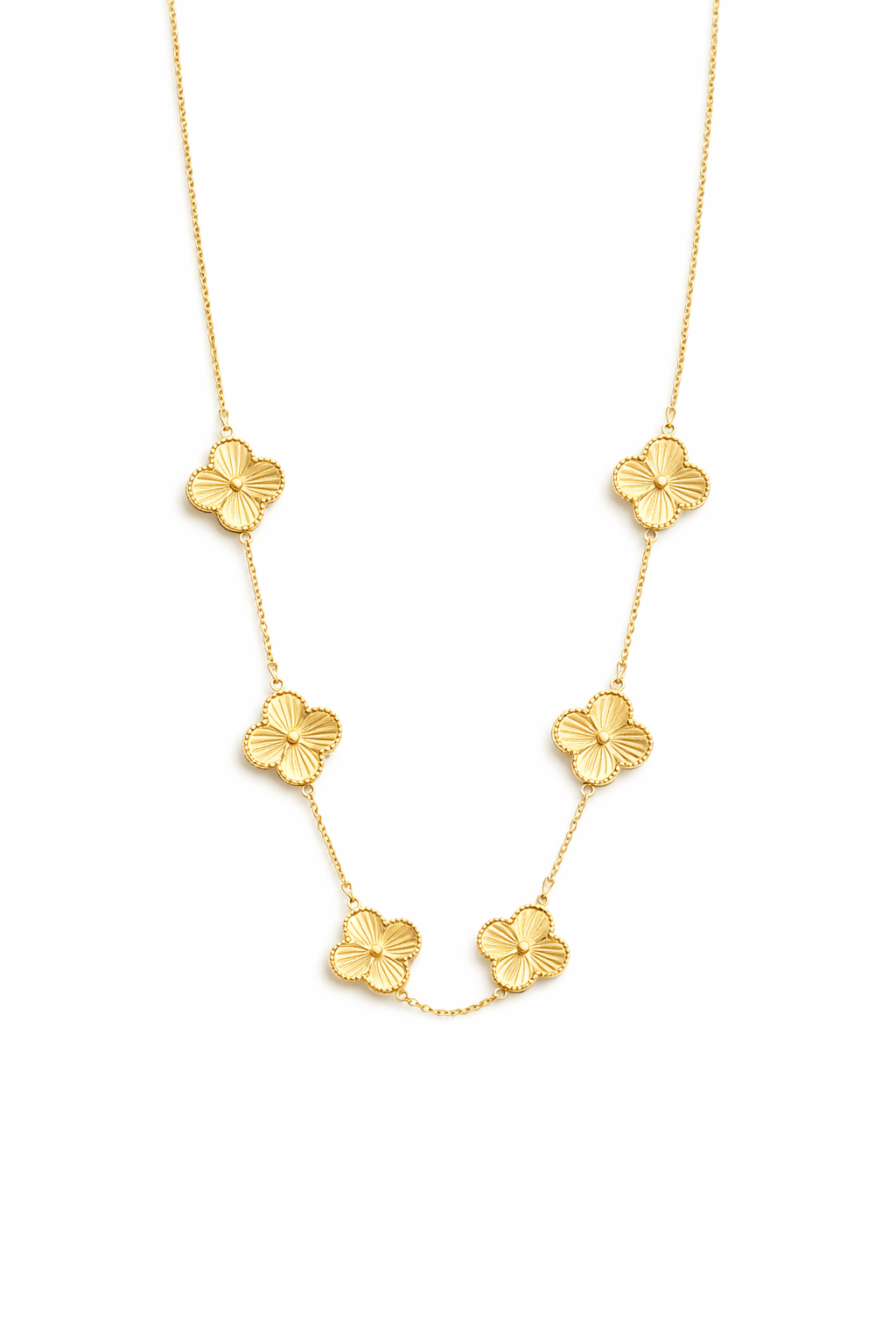 14 K Büyük Yonca Kolye