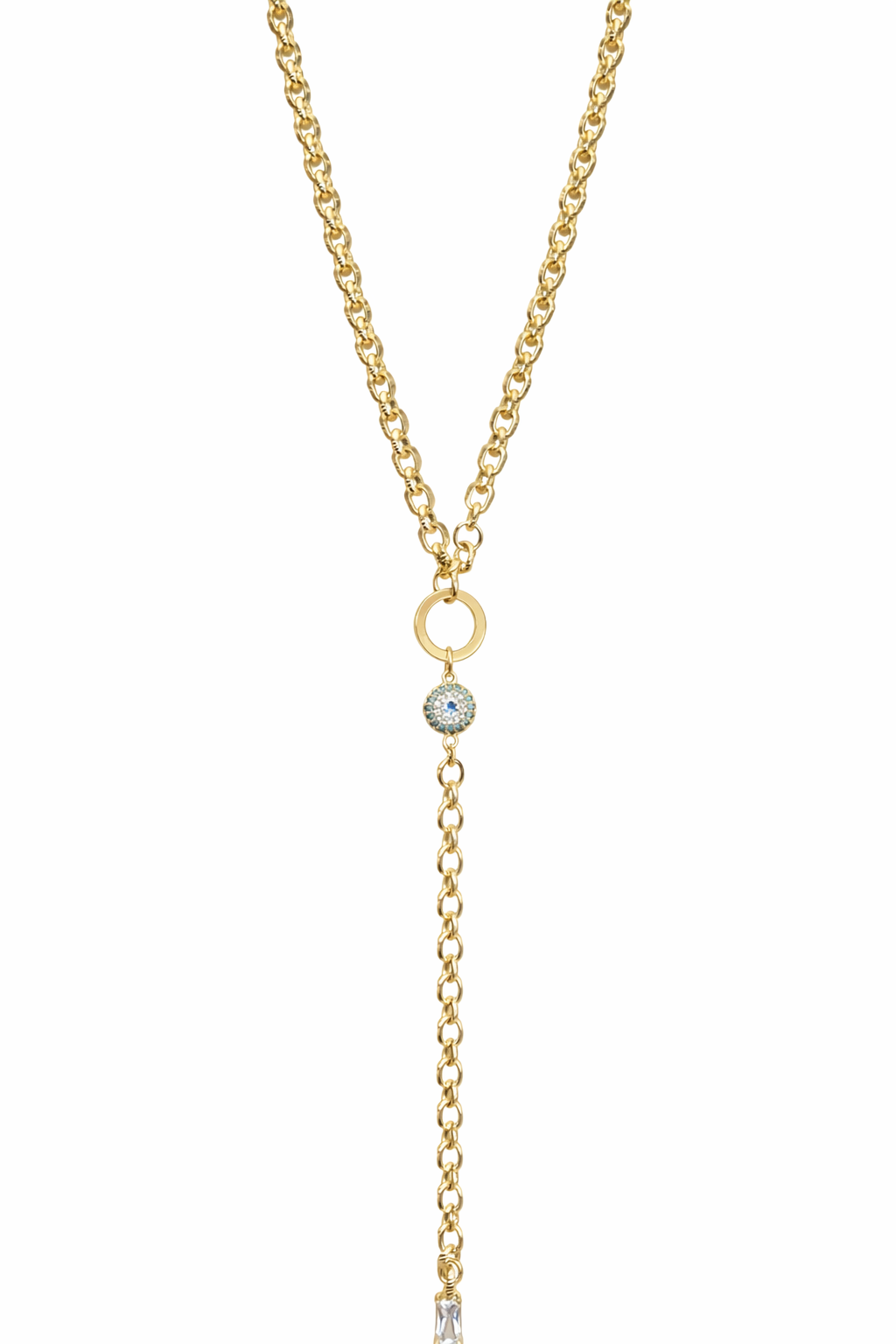 Nazar Boncuklu Göz Y Gold kolye