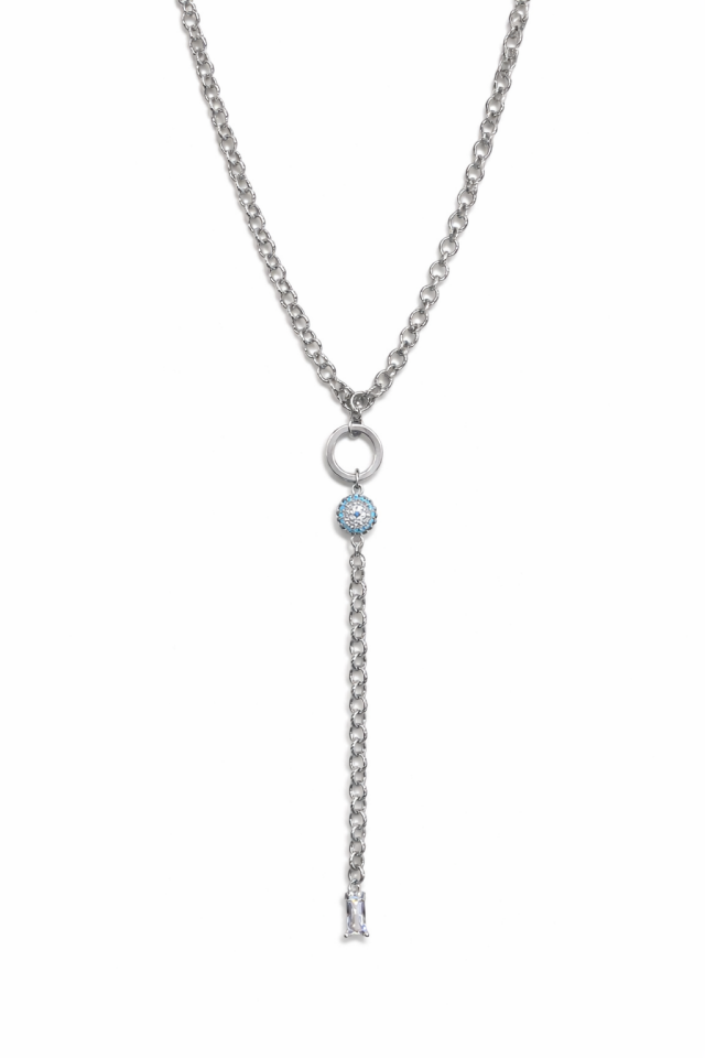 Nazar Boncuklu Göz Y Silver kolye