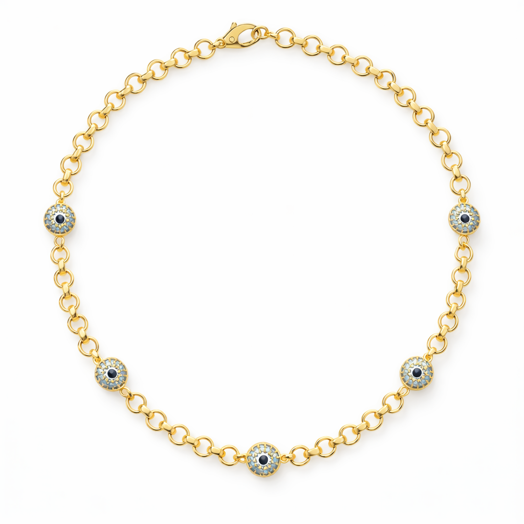 Nazar Boncuklu Göz Gold  kolye