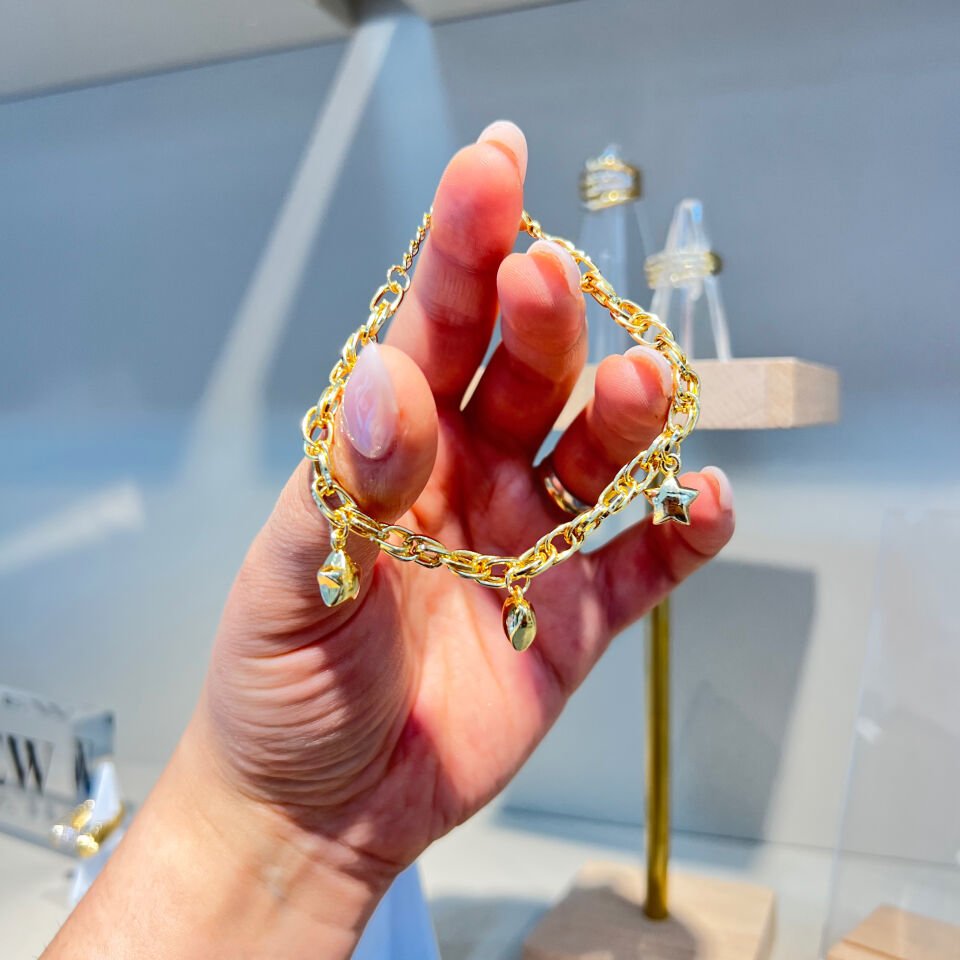 14 K Rengi Haloy Zincir Şanş Bileklik