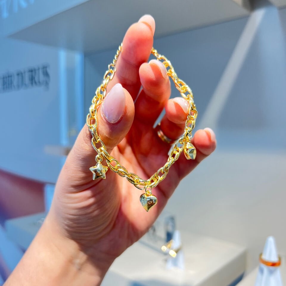 14 K Rengi Haloy Zincir Şanş Bileklik