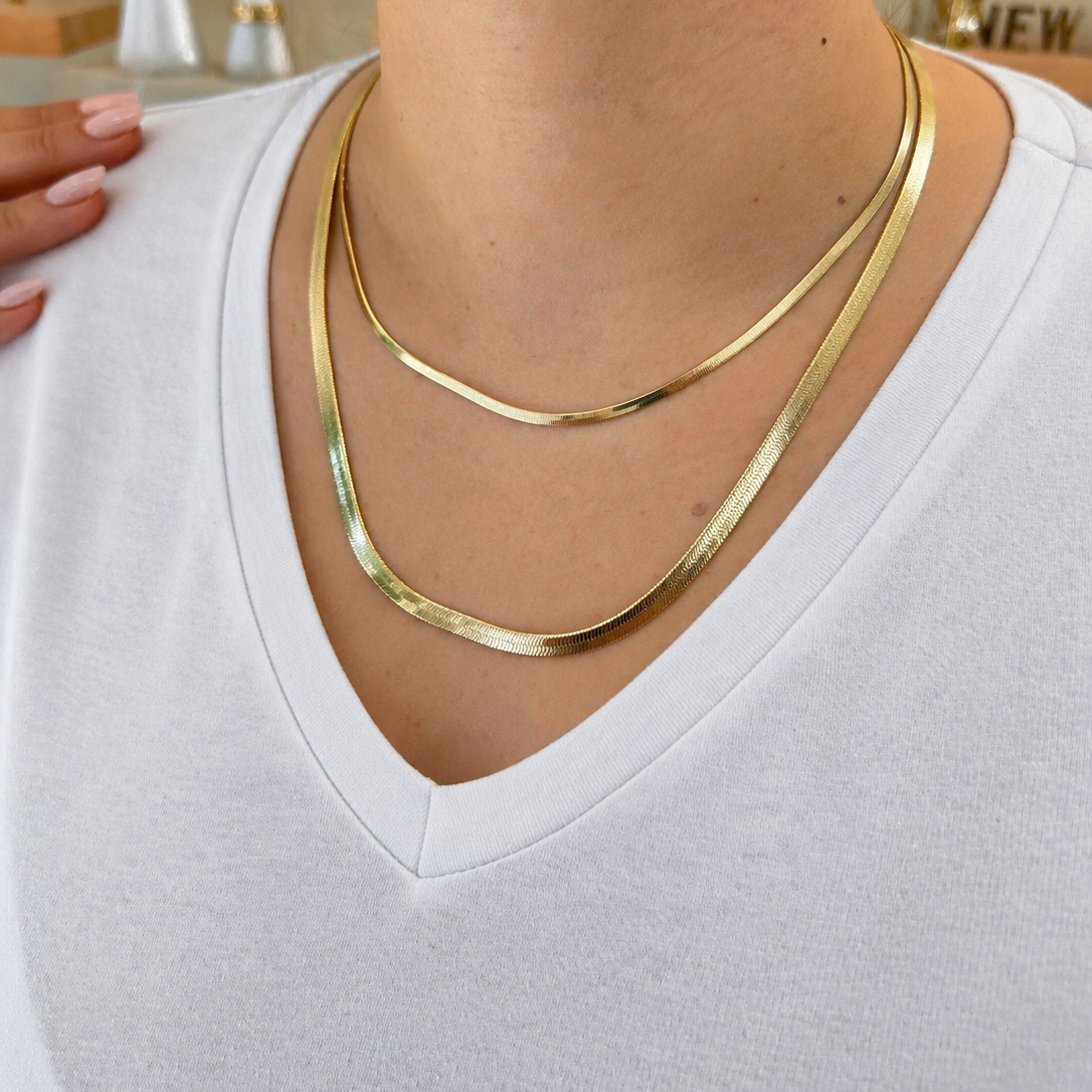 Myra 14 K Altın İşçiliği Ezme Zincir 2 Boy