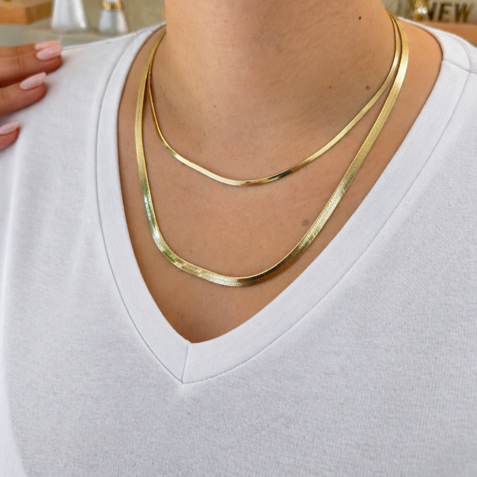 Myra 14 K Altın İşçiliği Ezme Zincir 2 Boy