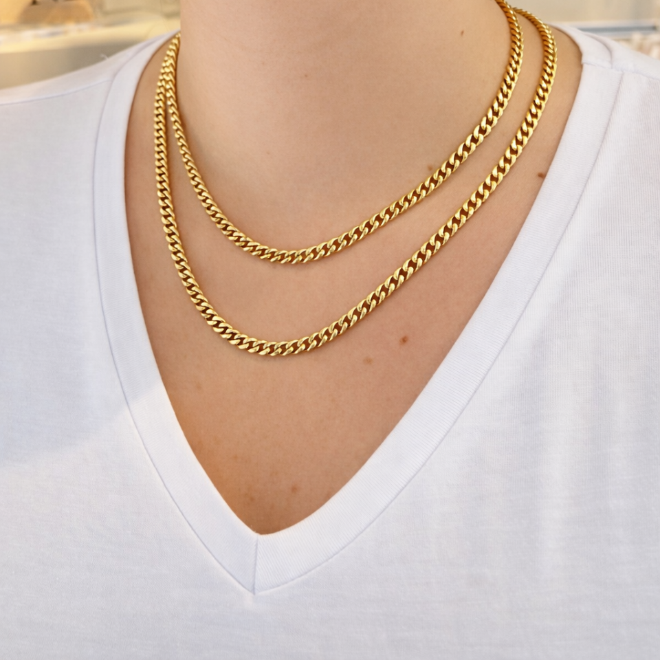 Myra Klasik Gurmet 14 K Altın İşçiliği  Zincir 2 Boy