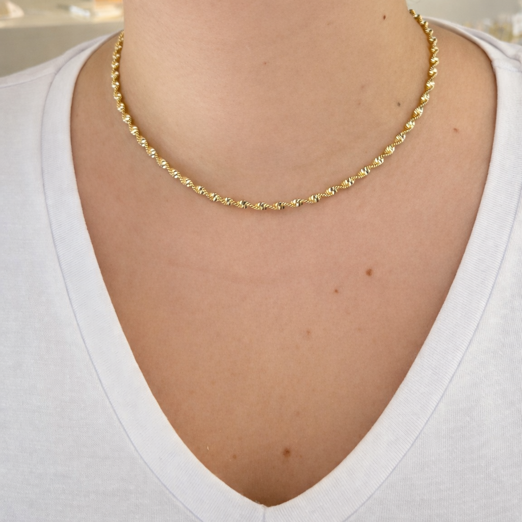 Myra Klasik İnce Burgu 14 K Altın İşçiliği  Zincir
